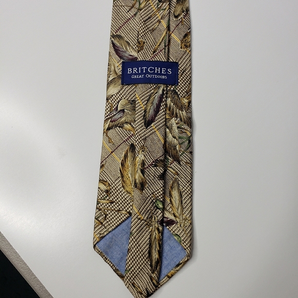 Britches Great Outdoors Water Fowl Duck Hunters Preppy Silk Tie - Picture 4 of 7